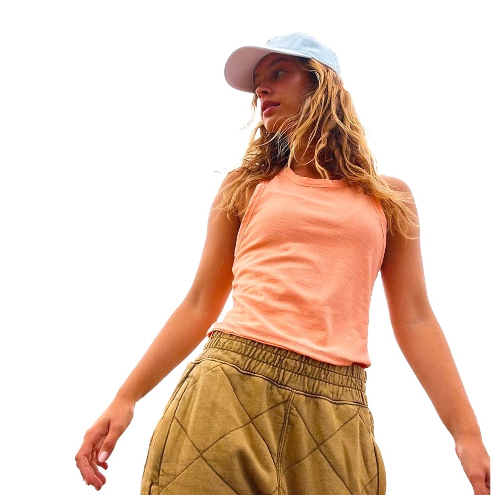 020.Free People Movement Back to Basic Tank Top Melon NWT